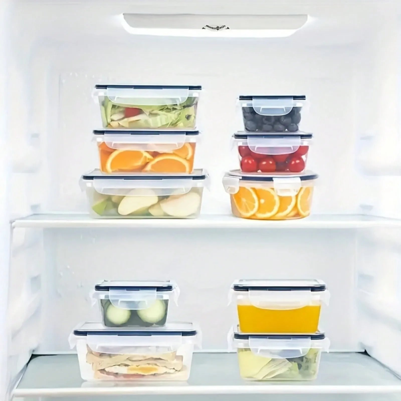 24 Pieces Food Storage Containers Set With Snap Lids (12 Lids + 12 Containers), Plastic Containers, Lunch Container Bento Box For Home