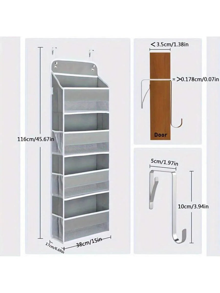 Over The Door Organizer 4 Tiers, Capacity Over Door Organizer, Door Hanging Organizer For Closet